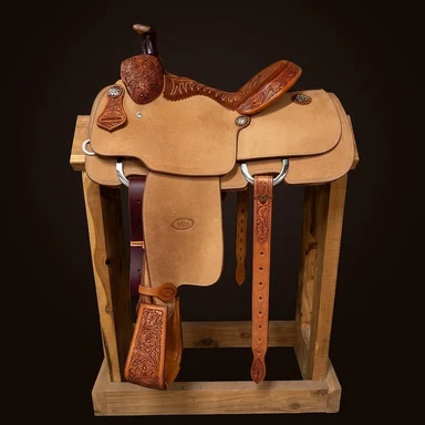1/8 Breed calf-roper, full floral tooling